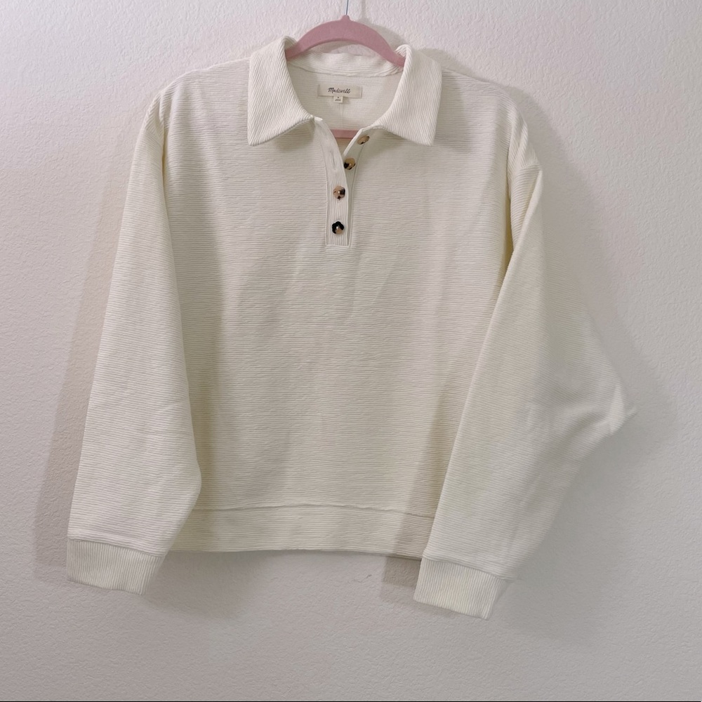Madewell | Ottoman Jacquard Polo Top